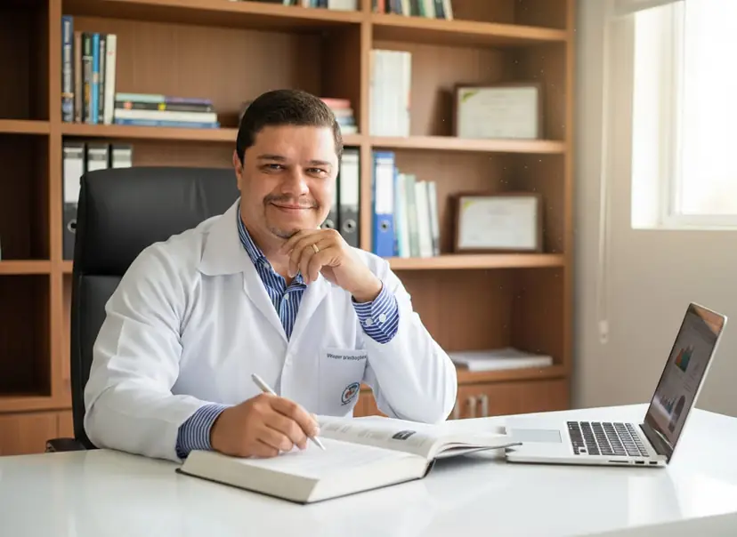 Wagner Washington, psicólogo e neuropsicólogo, no consultório da WD NeuroClínica Integrada